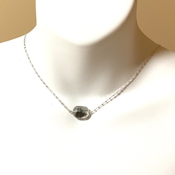 2/$20, Rustic Natural Phantom Quartz Necklace, Genuine Gemstone Bar Pendant - Picture 4 of 14